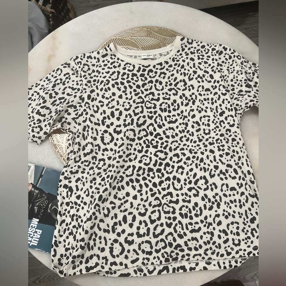 Saint Laurent Shirt Leopard Print Medium